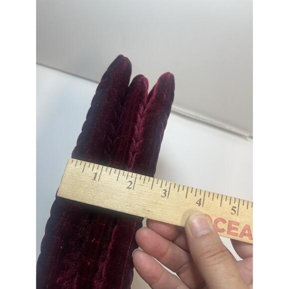 KESTREL Burgundy Velvet Large Purse Kit Pouch Organizer Bag New - Picture 9 of 11